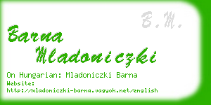 barna mladoniczki business card